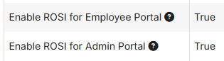 Enable ROSI toggles in Administration > Settings > UI